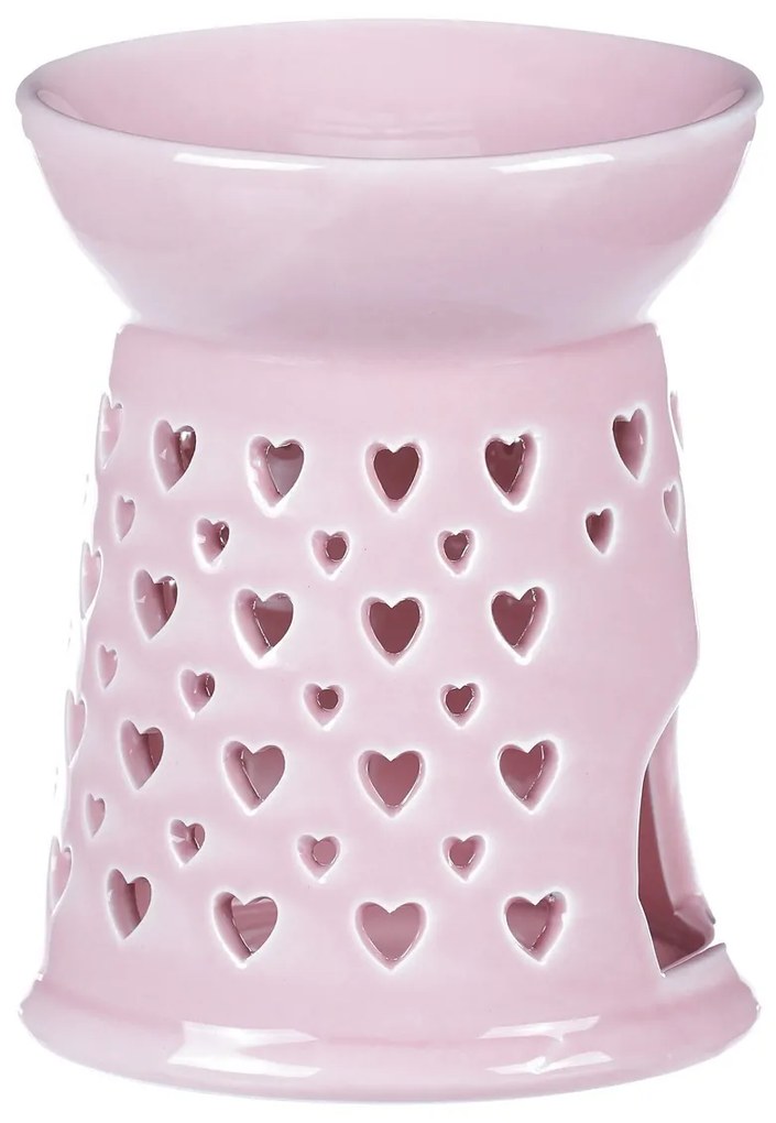 Porcelán aromalámpa Pink, 11 x 11 x 14 cm