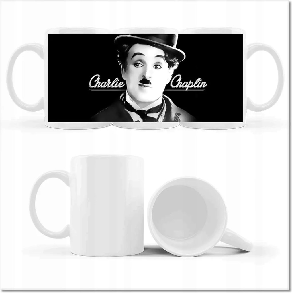 Charlie Chaplin nyomott mintás bögre Kalap