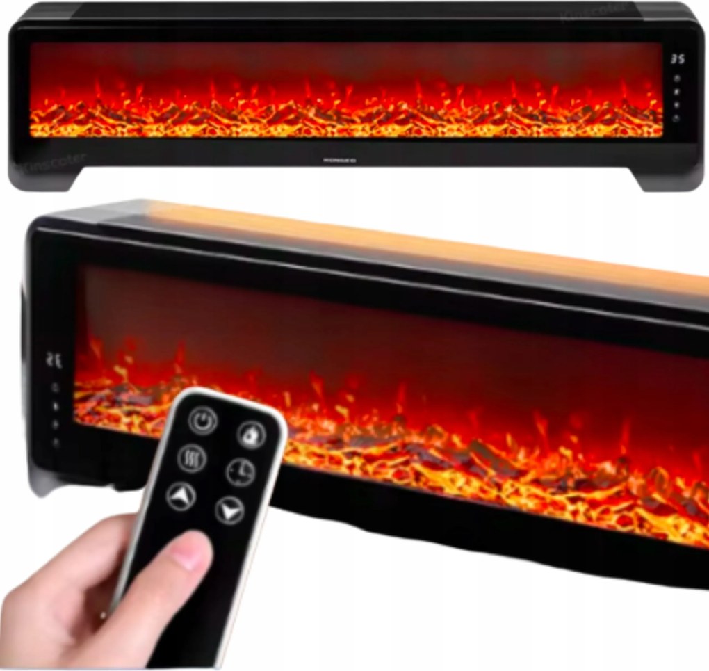 Elektromos kandalló Fűtés funkcióval Szabadon álló Eco Ventilátor 2000W