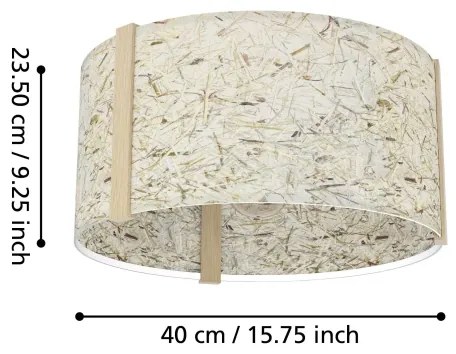 Eglo 390322 - Mennyezeti lámpa HONTONGAS 1xE27/25W/230V bézs