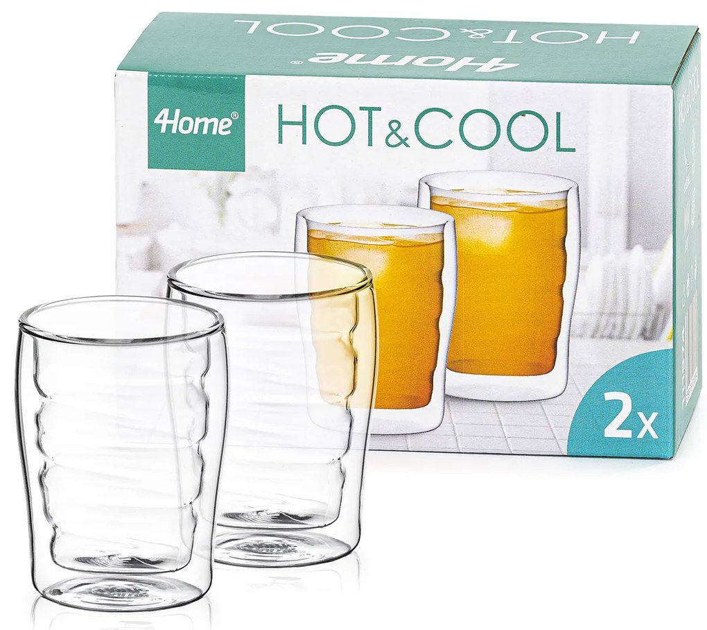 4Home Thermo pohár Wave Hot&Cool 200 ml, 2 db