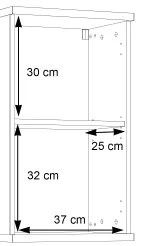 Fali fürdőszobai szekrény VENOM fehér/sonoma tölgy