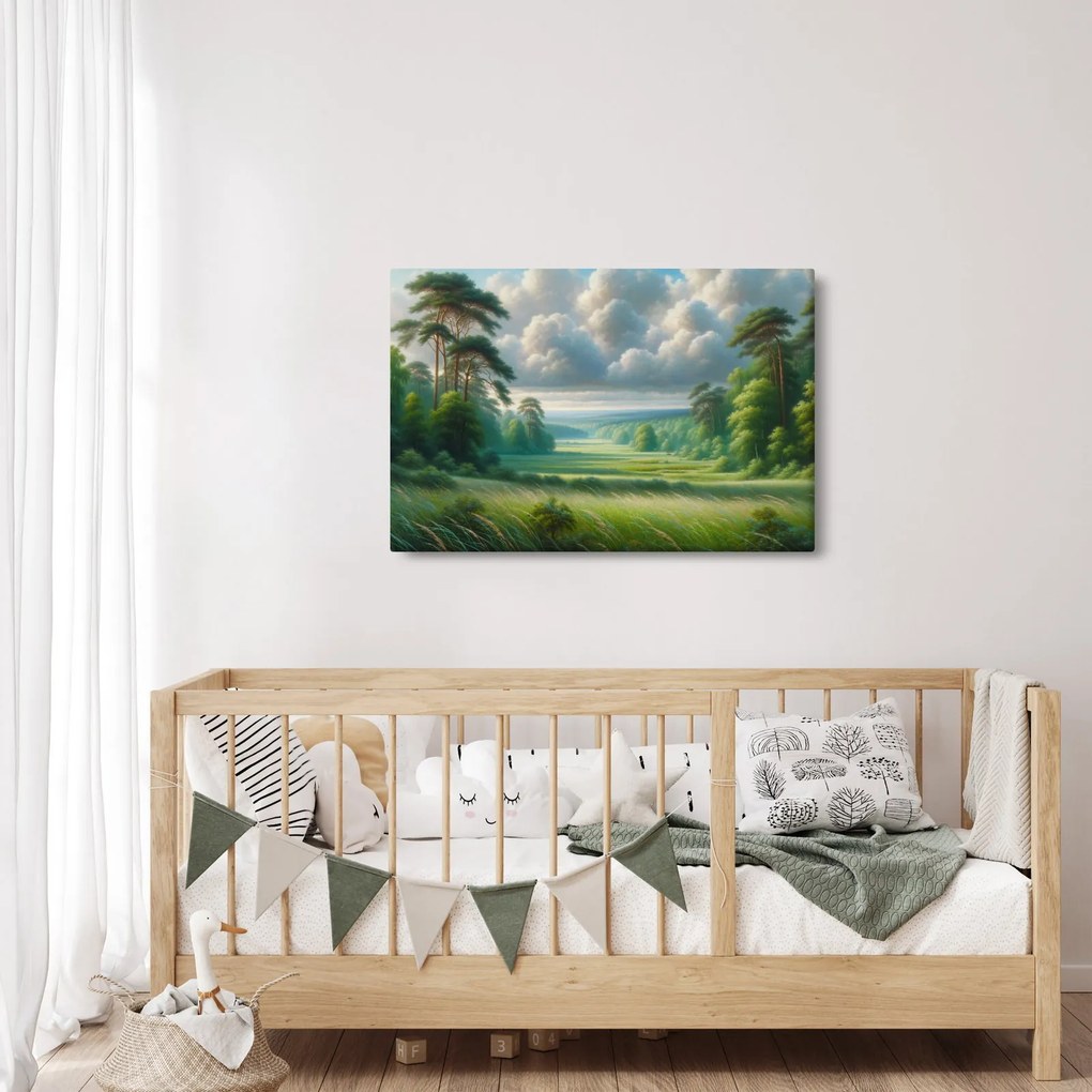 Kép - Zöld táj (90x60 cm)