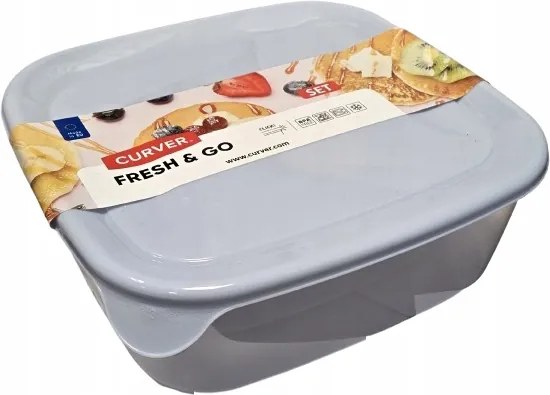 Curver Fresh &amp; Go Két tartályos szett 0,8 l 1,7 l Kék