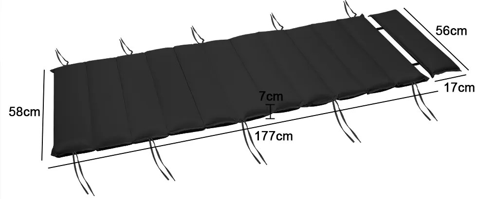 Detex® Ergo napozóágy párna - antracit