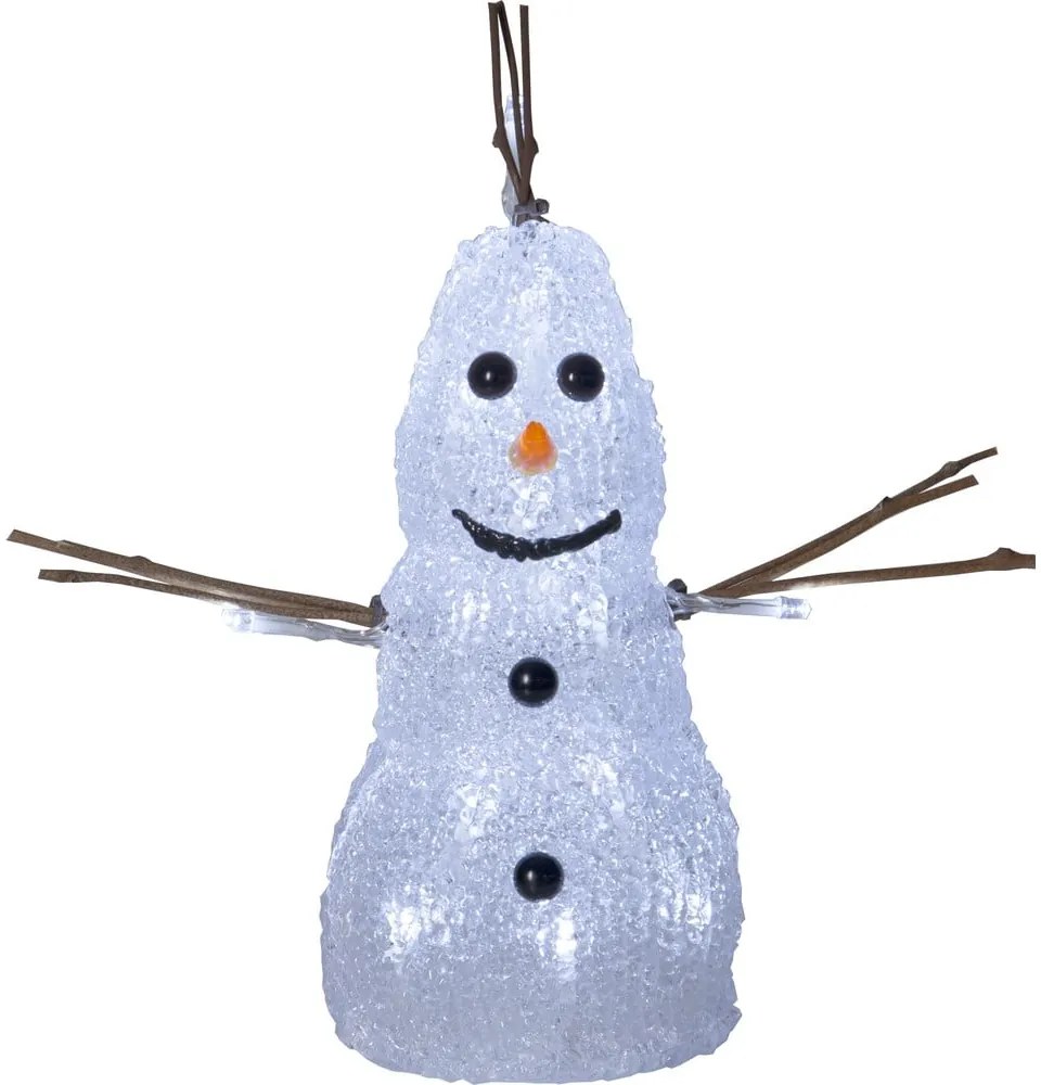 Fehér karácsonyi fénydekoráció Crystal Snowman – Star Trading