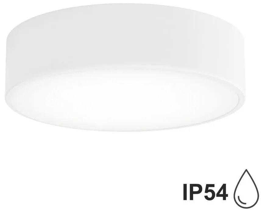 Temar Fürdőszobai mennyezeti lámpa érzékelővel CLEO 2xE27/24W/230V á. 30 cm fehér IP54 5907623600134