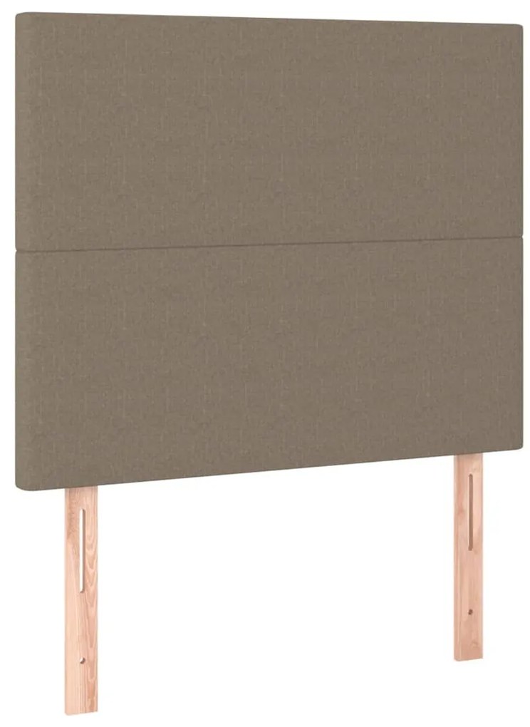 tópszínű szövet rugós ágy matraccal 120 x 200 cm