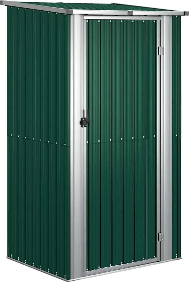 vidaXL zöld kerti fészer horganyzott acélból 118,5 x 97 x 209,5 cm