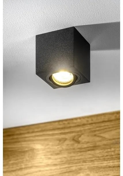 Lámpa Mennyezeti lámpatest AVEIRO BIS, max. 250V, 50/60Hz, 80x80x90mm, IP20, max 20W, négyzet, fekete