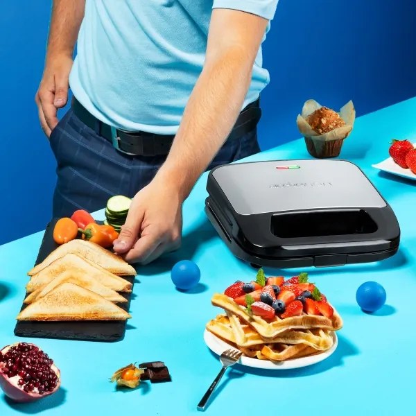 Niceboy ION Snacker S3 - Szendvics készítő 3in1 750W/230V rozsdamentes/fekete