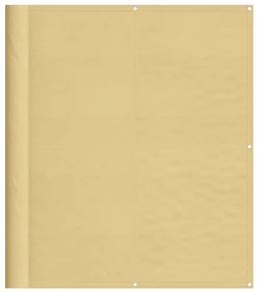 homokszínű 100% oxford poliészter erkélyparaván 120 x 600 cm
