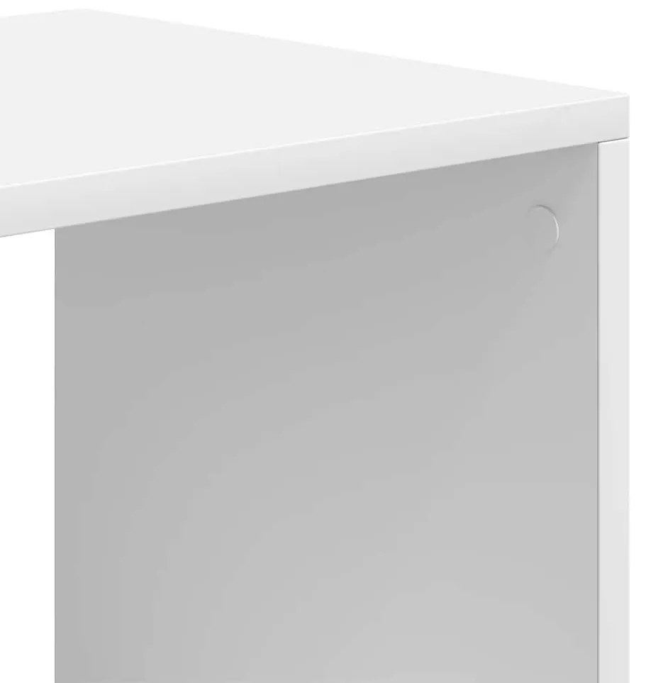 könyvszekrény fehér 66x31x112 cm szerelt fa