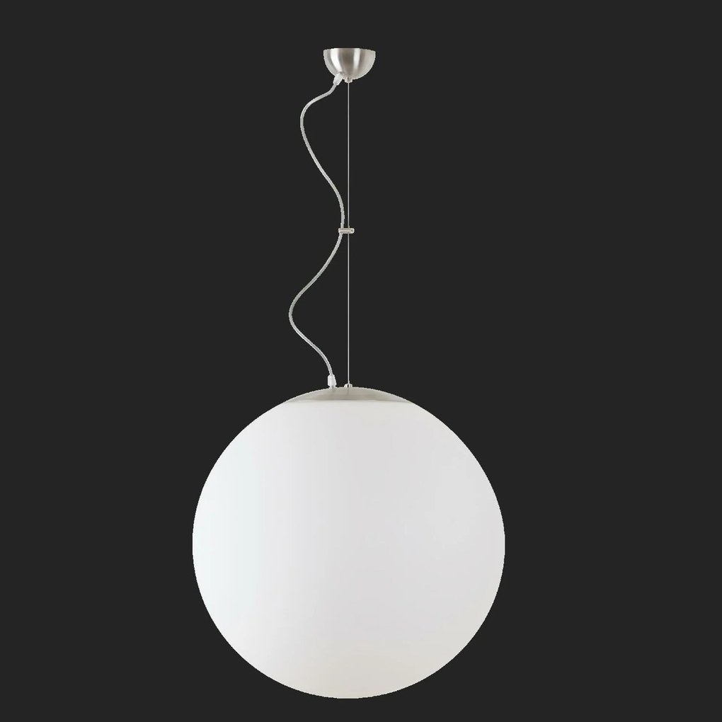 Osmont 60324 Adria L5 függesztett üveglámpa rozsdamentes acél vágott fehér IP40