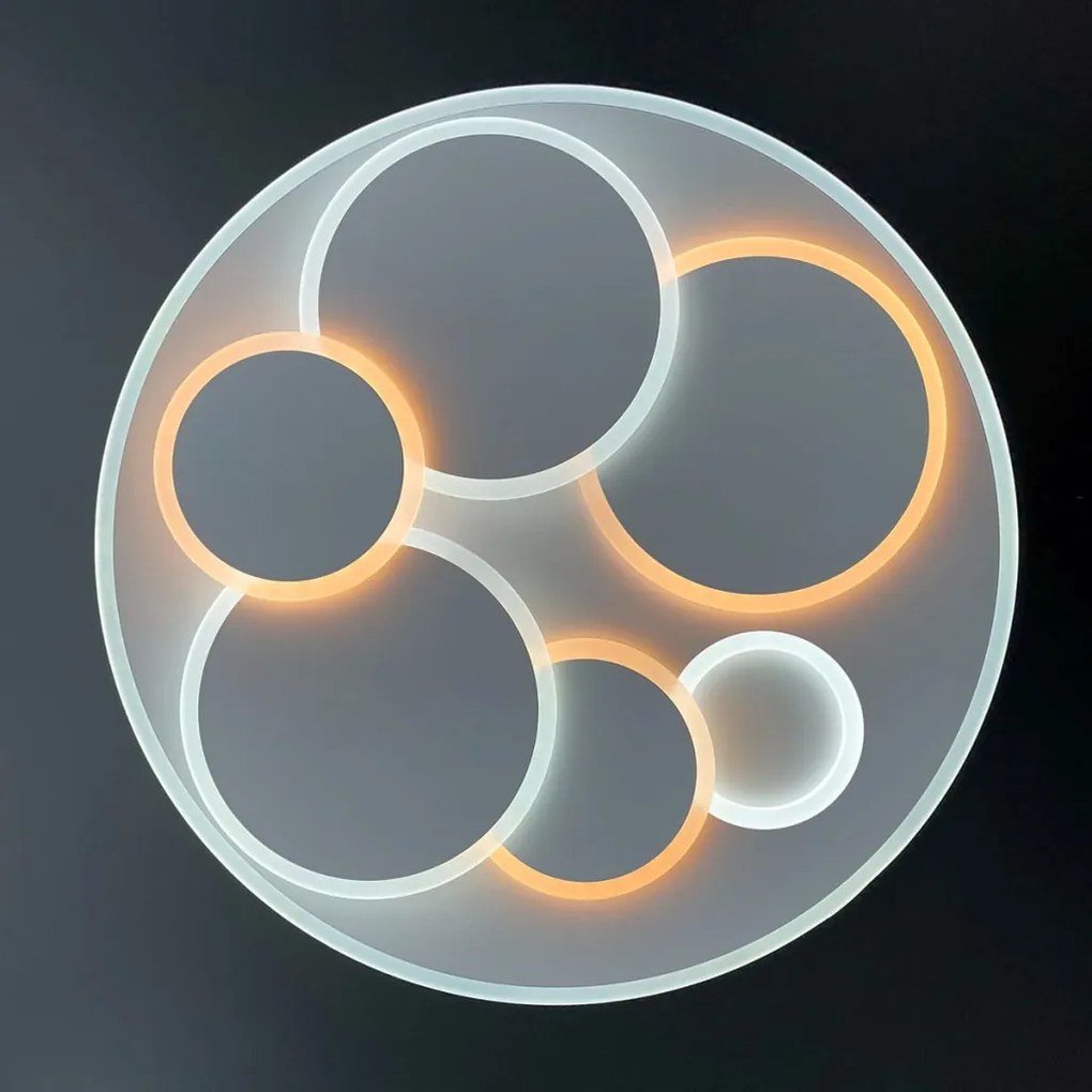 FISCHER&HONSEL 21162 DOTS Kerek Mennyezeti Lámpa Fehér LED IP20