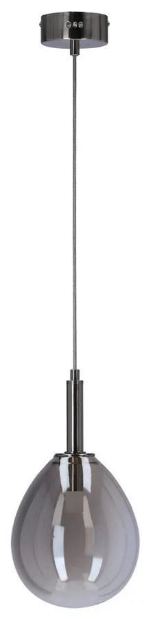Szürke LED függőlámpa üveg búrával Lukka – Candellux Lighting