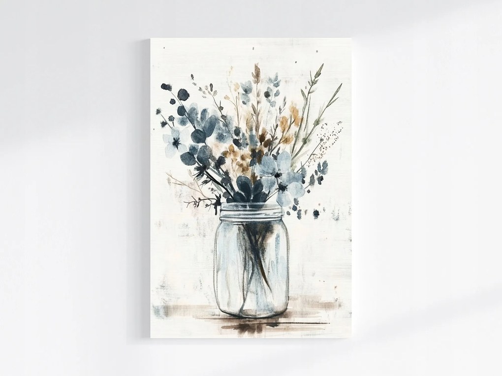 Vászonkép Canvas Akvarell Természet Virágok Csokor Tavasz Nyár 80x120