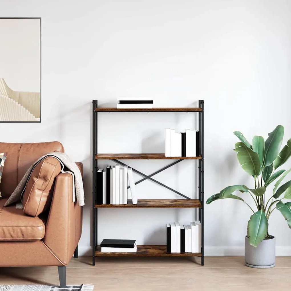 Könyvszekrény Füstölt tölgy 80 x 30 x 118 cm Faanyag