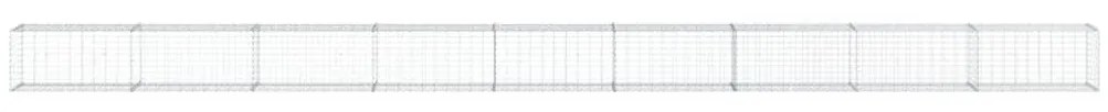 horganyzott vas gabion kosár fedéllel 900 x 50 x 50 cm
