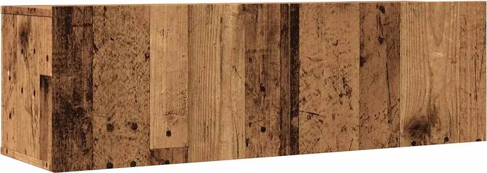 vidaXL 2 db antik fa színű falra szerelhető TV-szekrény 100x30x30 cm
