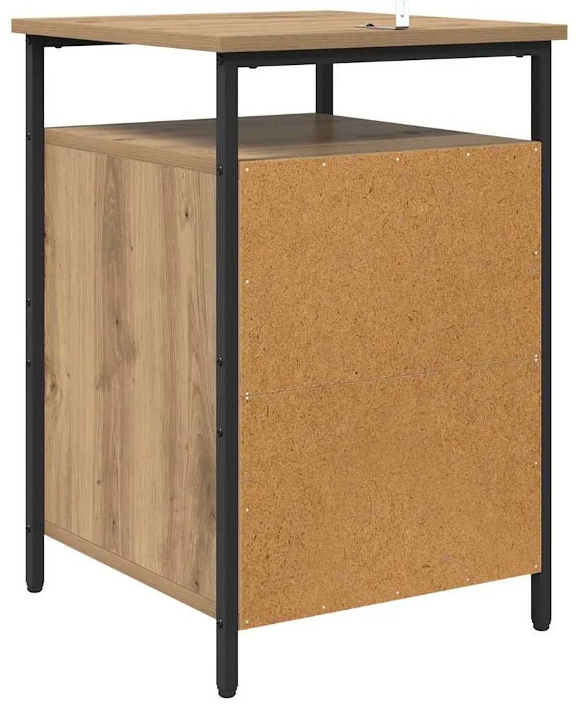 vidaXL Éjjeliszekrény 2 pcs Artisan tölgy 40 x 42 x 60 cm Faanyag