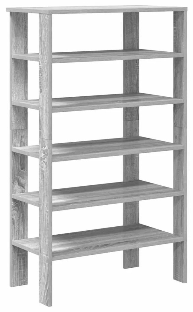 szürke sonoma színű szerelt fa cipőtartó 61x32x105 cm