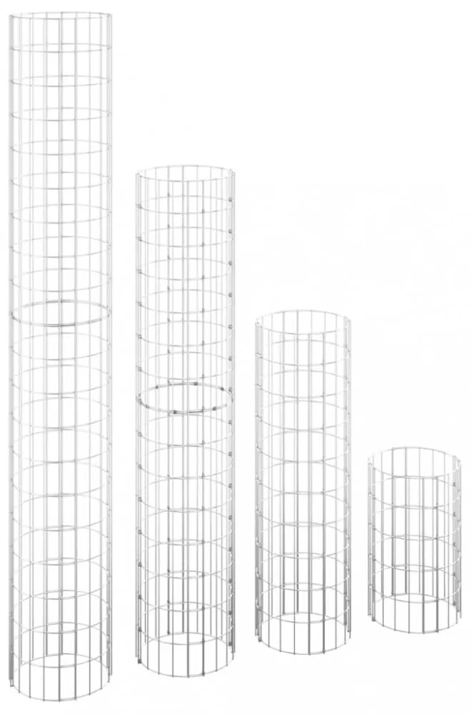 4 db kör alakú gabion magaságyás Ø30 x 50 / 100 / 150 / 200 cm