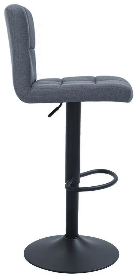 Szövet borítású bárszék 2db, sötétszürke