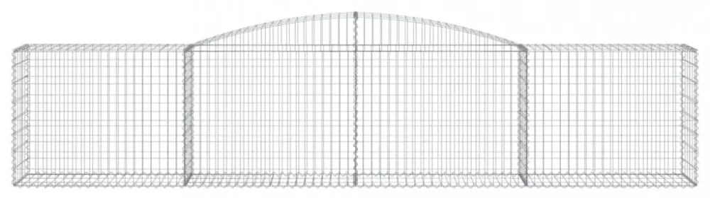 vidaXL 9 db íves horganyzott vas gabion kosár 400x50x80/100 cm