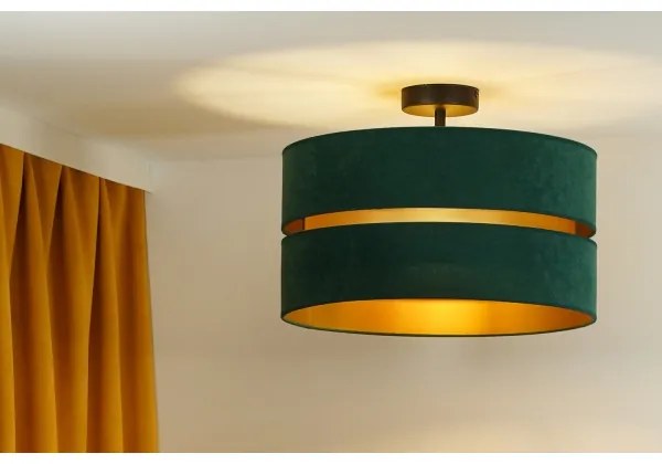 Duolla - Felületre szerelhető csillár DUO 1xE27/15W/230V átm. 40 cm zöld/arany