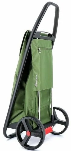 Rolser Com MF 8 Black Tube bevásárlótáska kerekeken, zöld