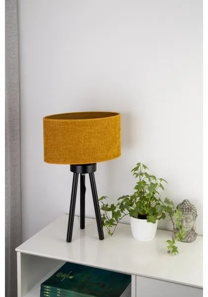 Duolla - Asztali lámpa OVAL 1xE27/15W/230V átm. 30 cm barna