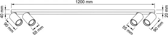 Brilagi - SELE LONG spotlámpa 4xGU10/30W/230V bézs
