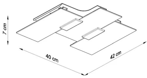 Sollux SL.0198 - Mennyezeti lámpa FABIANO 3xE27/60W/230V fehér/króm
