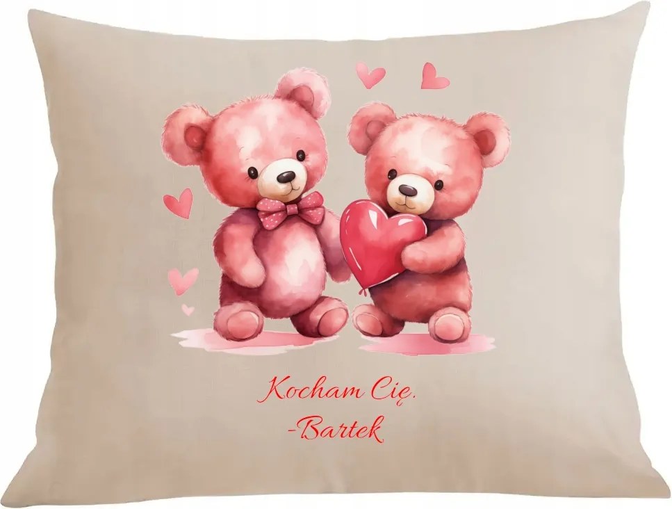 Valentin napi párna párnahuzat Személyre szabott Szeretlek – (Név)