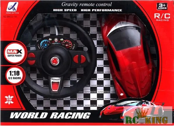 World Racing 1:16 RC Versenyautó Kormánykerék Formájú Vezérlővel 27MHz