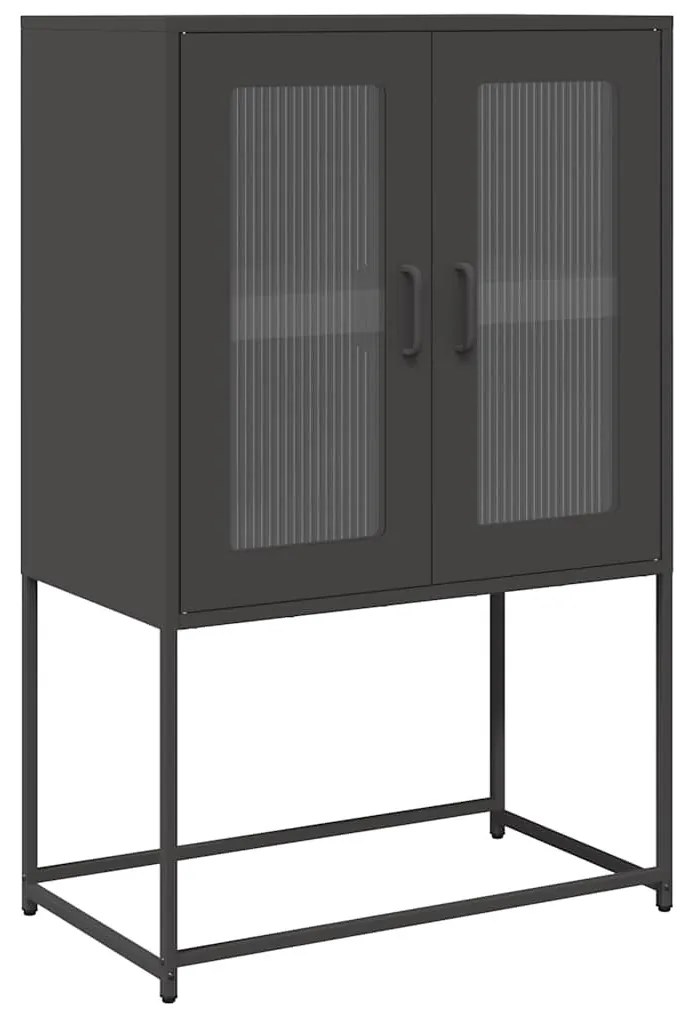 Magastábla Fekete 68x39x107 cm Acél