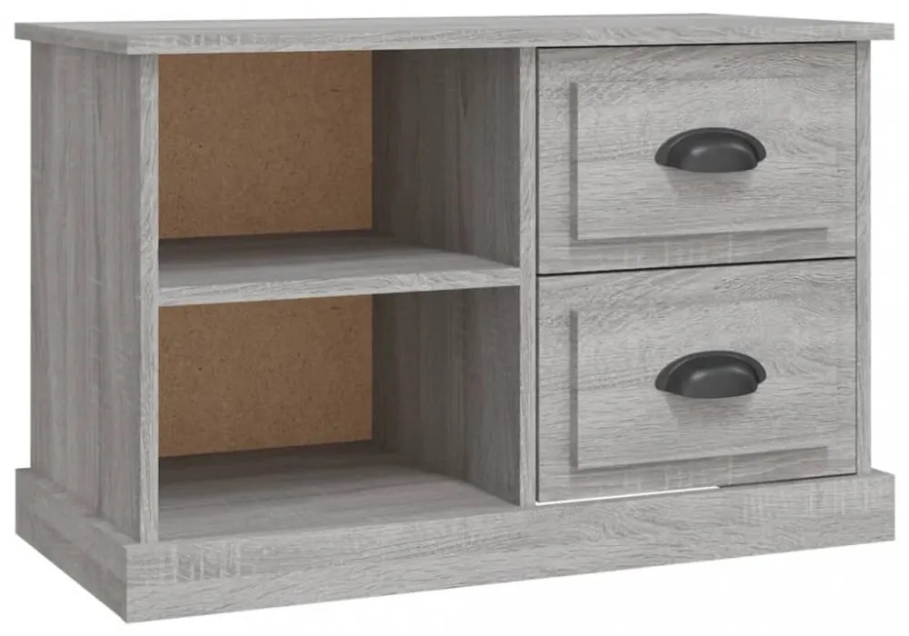 szürke sonoma színű szerelt fa TV-szekrény 73x35,5x47,5 cm