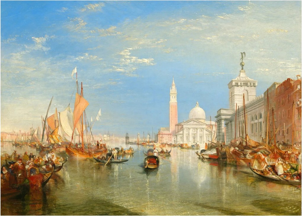 Üveg kép - Joseph Mallord William Turner, Venice the Dogana and San Giorgio Maggiore, reprodukciók (70x50 cm)
