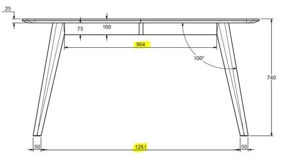 Bővíthető étkezőasztal tölgyfa dekorral 90x150 cm Rho – Unique Furniture