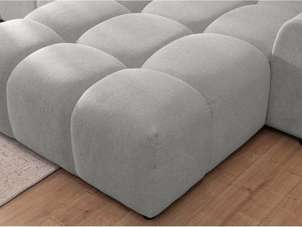 Világosszürke sarokkanapé (jobb oldali-heverő résszel) Albane – Ropez