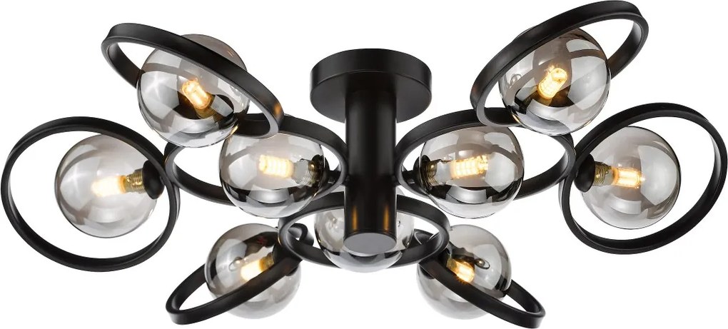 Dar Lighting modern mennyezeti lámpa lynette fekete darlyn4822-01
