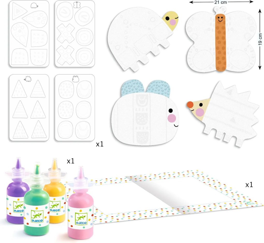 Ujjfestő készlet - Kicsi formák - Magic finger painting, Small forms