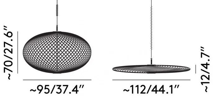TOM DIXON SPP06SEU SPRING Modern Függesztett Lámpa LED IP20