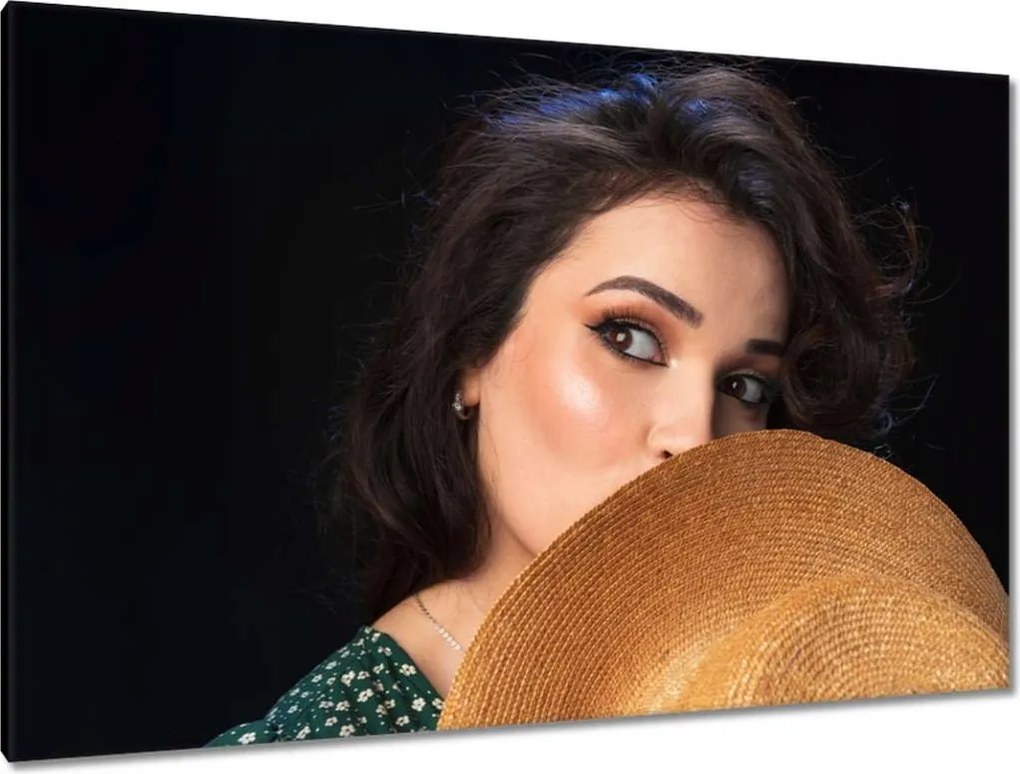 Vászonkép 120x80 Hölgy kalappal