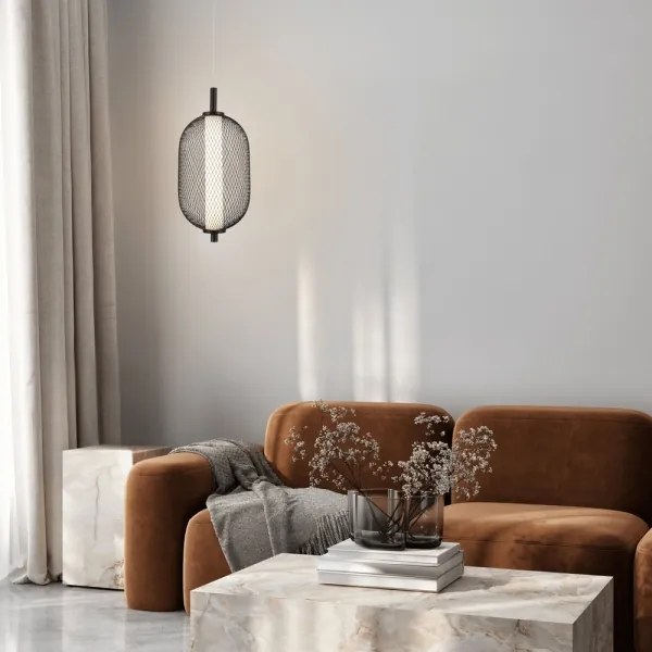 PUMA LED függeszték kábelen, 10W/230V, átmérő 15 cm, fekete