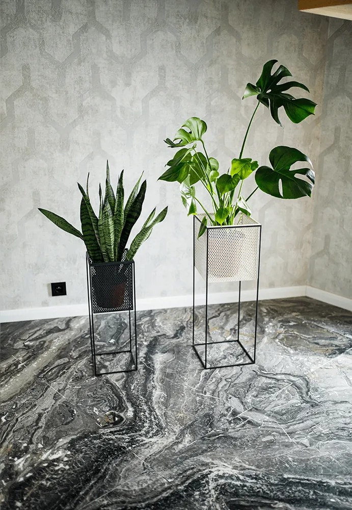 Virágtartó állvány, fekete, MELOI TYP 1