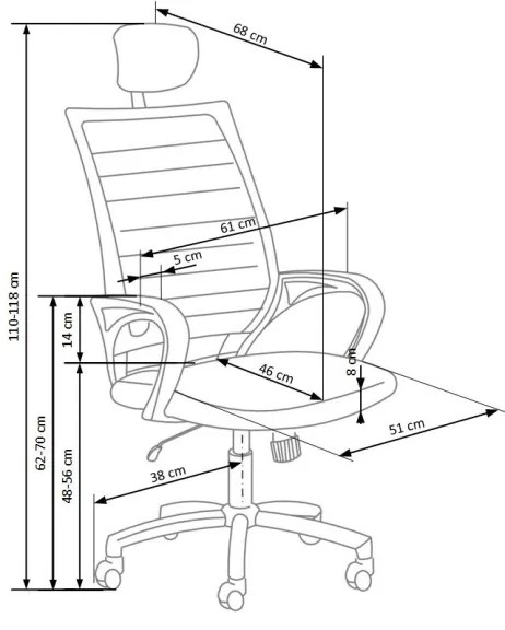 MIRI irodai szék fekete/fehér