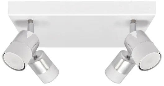 LED Spotlámpa TUBSSON 4xGU10/4,8W/230V fehér/fényes króm