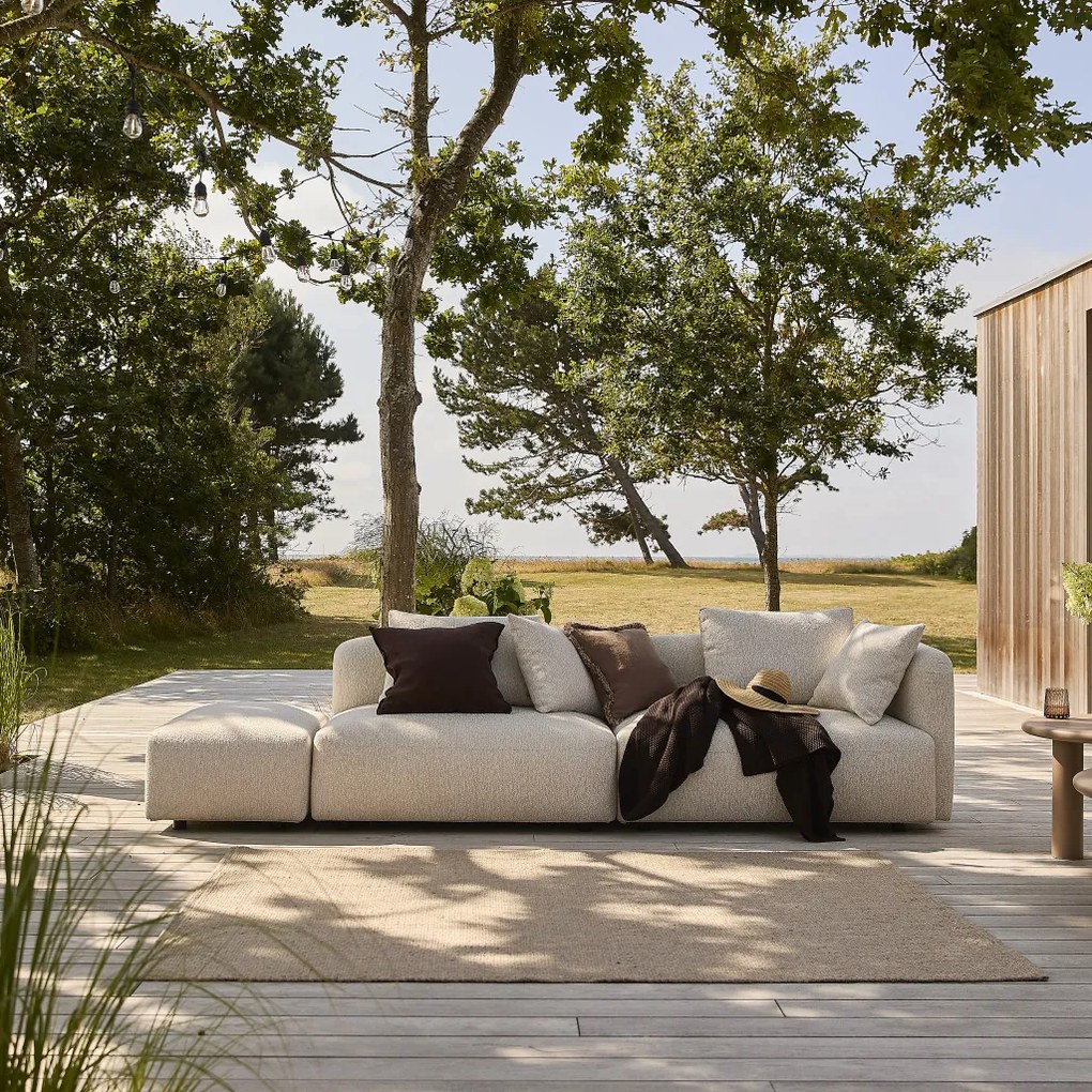 Faro két személyes kerti kanapé ottománnal, balos